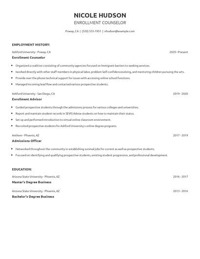 Resume example 10